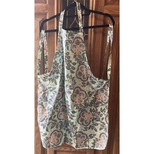 Vera Bradley Floral PENELOPE's GARDEN Full Apron Ruffled Bib Pockets Kitchen